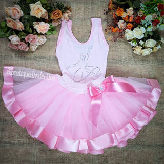 FANTASIA ROUPA ANIVERSARIO BARBIE LUXO SAIA TUTU ROSA INFANT