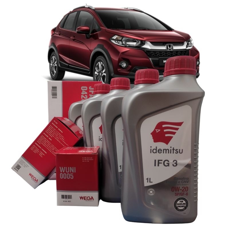 kit troca de óleo Idemitsu Original Honda 0w20 API SP Wrv 1.5 2015 2016 ...
