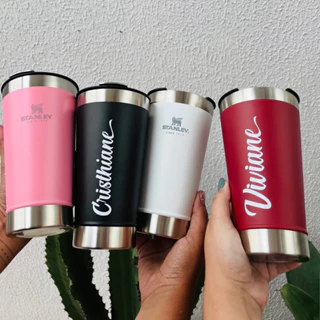 Copo Térmico PERSONALIZADO Com Tampa e Abridor Gelado e Quente