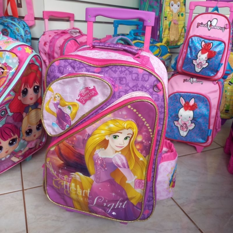 Mochila Escolar De Rodinhas Rapunzel Shopee Brasil