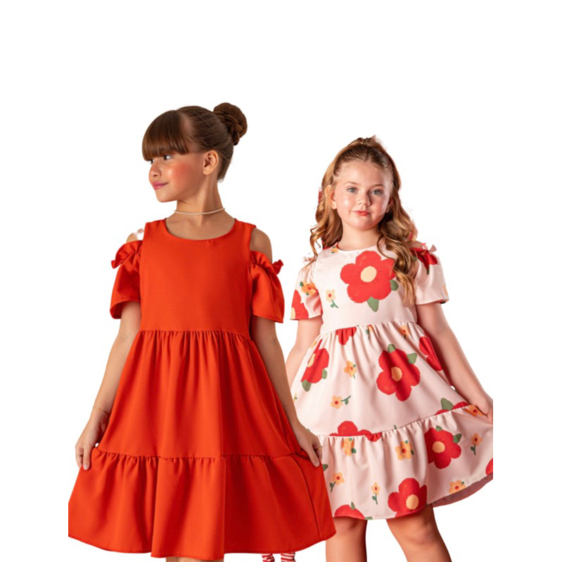 Vestido store crepe infantil