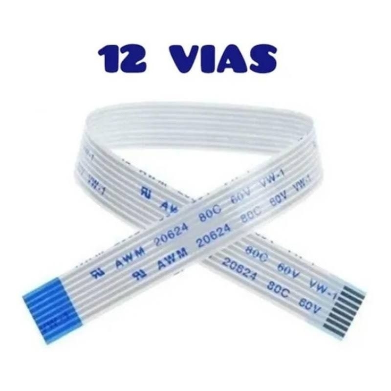 Cabo Flat Placa Usb Controle Ps4 Jds-011 / 020 / 030 / 040 / 050 / 055 - 12 Vias Pinos