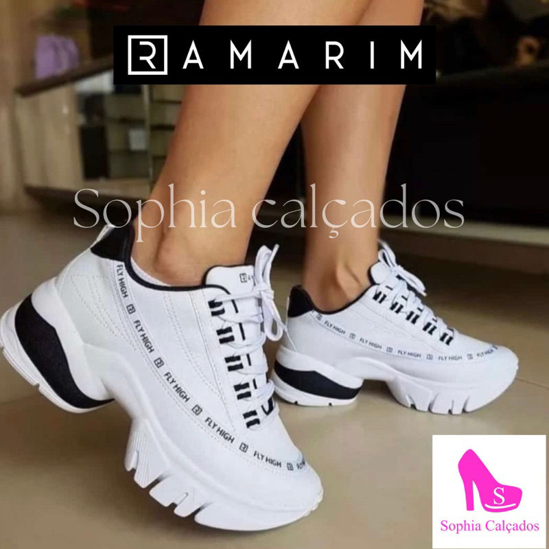 Tênis Sneaker Feminino Plataforma Chunky Branco e Rosa