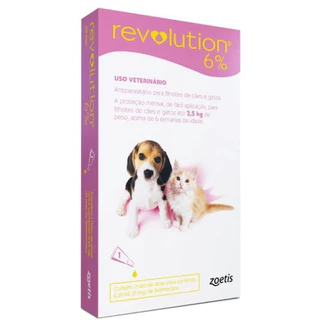 Revolution Antipulgas 6% para Cães de Até 2,5kg 1 Pipeta Zoetis em Oferta na Shopee