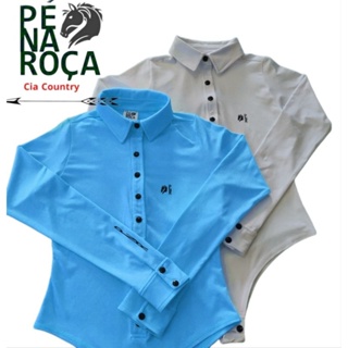 Body camisa com botões country com proteção solar Pé na Roça Cia Country 40