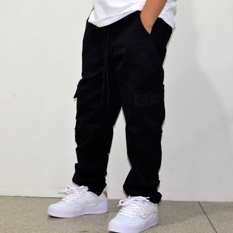 Calça Cargo Infantil-juvenil diversas cores 6 bolsos