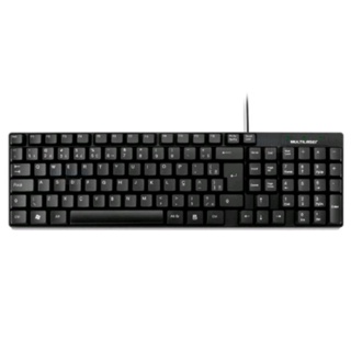 Teclado com fio coneção usb slim multilaser para pc