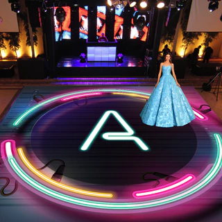 Tapete pista dança evento Neon Personalizado