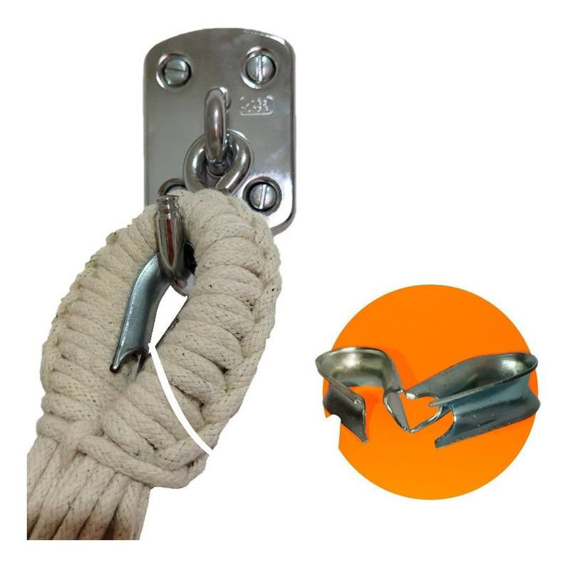 Par Protetor para Punho de Rede Dormir em Metal Cromado