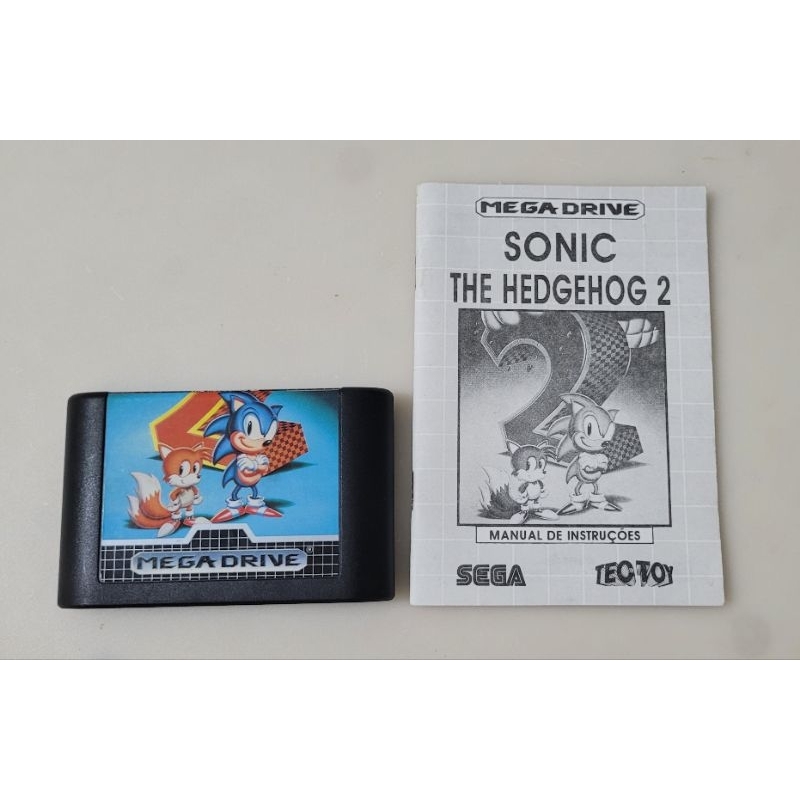 Sonic 2 Original Mega Drive, Zerada + Manual. Shopee Brasil