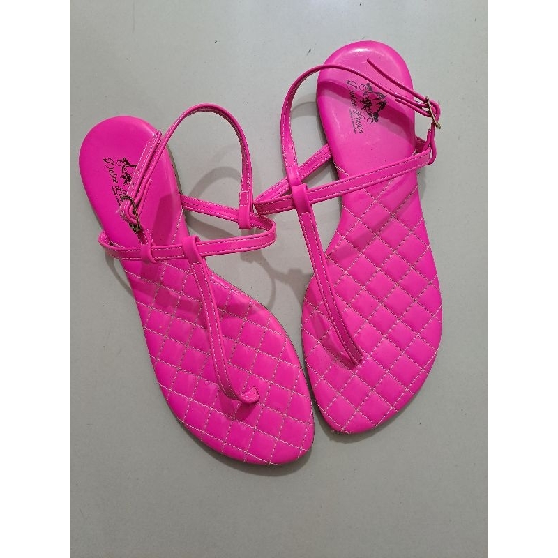 Rasteirinha neon hot sale rosa