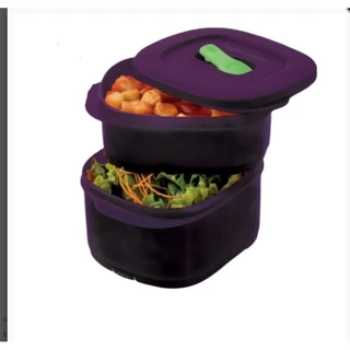 CRISTALWAVE MARMITA COM 2 BASES + TAMPA TUPPERWARE 500+800ML