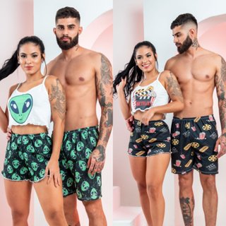 Kit Mozão Com Pijama Feminino Ondinha - Pijama de Casal / Baby Doll - Dia dos Namorados