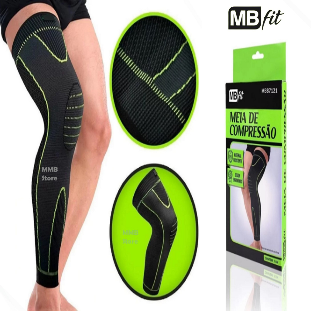 Meia De Compressão Joelho 3/4 Circulação Joelheira Tensor | Shopee Brasil
