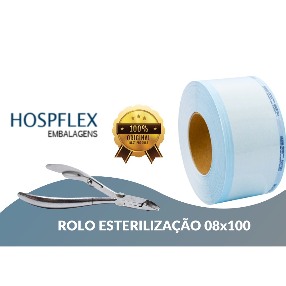 Rolo Para Autoclave Papel Grau Cirúrgico Esterilização 8cm X 100m Shopee Brasil 8697
