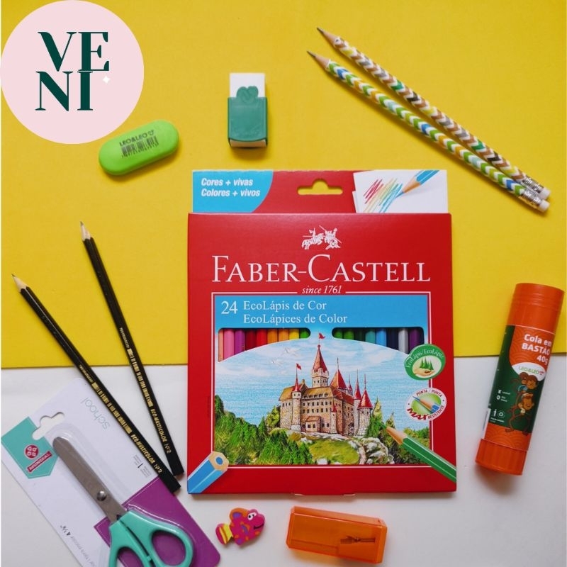 Kit Escolar Completo - Faber Castell  Nova Papelaria - Papelaria e  Presentes