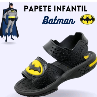 Sandália Papete Infantil Personagens Batman Masculino Super Herói Chinelo Brinquedo