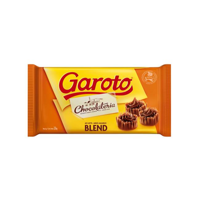Barra De Chocolate Cobertura Blend 1kg Garoto Shopee Brasil
