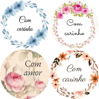 Adesivos - Com carinho, Para alguém especial - Vários modelos 75 unidades