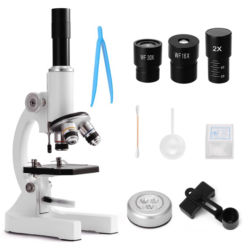 Microscópio Óptico Biológico Até 2400x - Com Acessórios