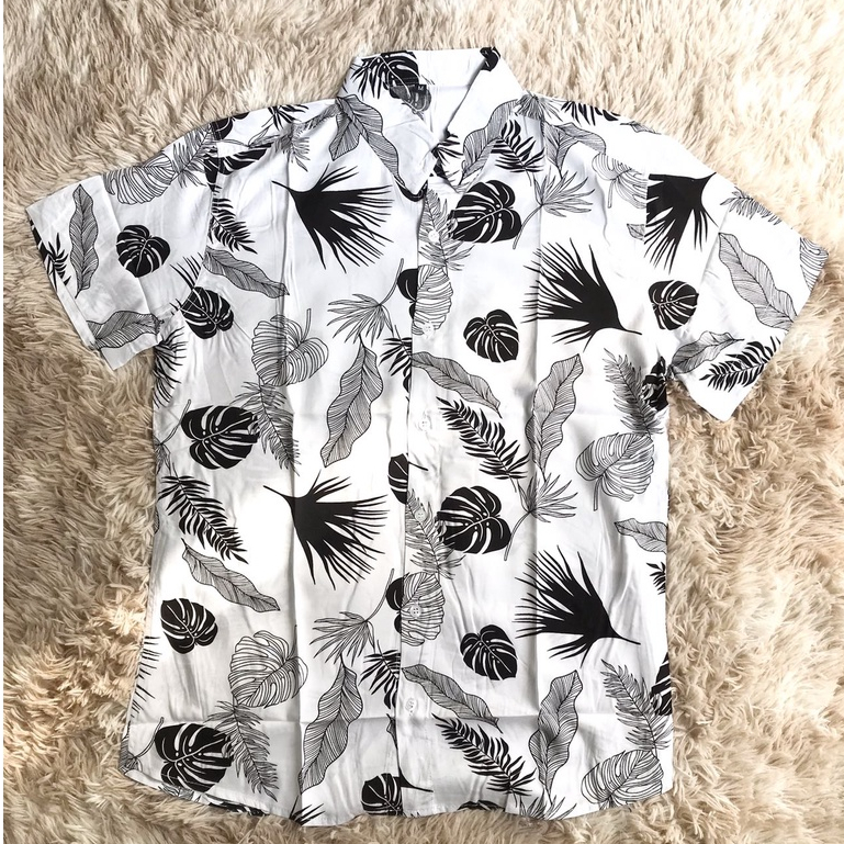 Camisa social manga store curta floral masculina