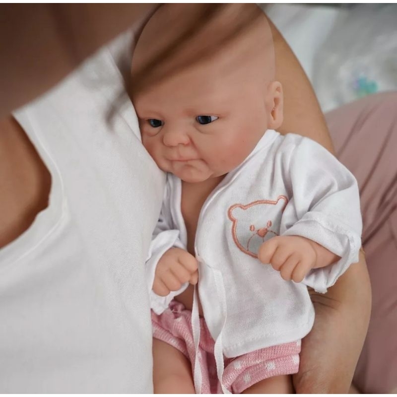 Bebê Reborn Silicone Sólido Menina 30 cm Pronto Envio