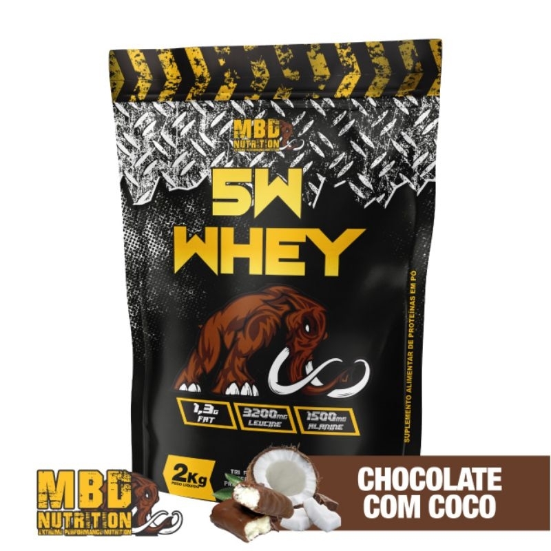 Whey Protein 5w Mbd Nutrition 2kg Concentrado E Isolado Shopee Brasil