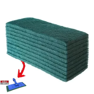 Kit 10 Buchas Esponjas De Fibra Verde Para Limpeza Uso Geral Para Suporte LT