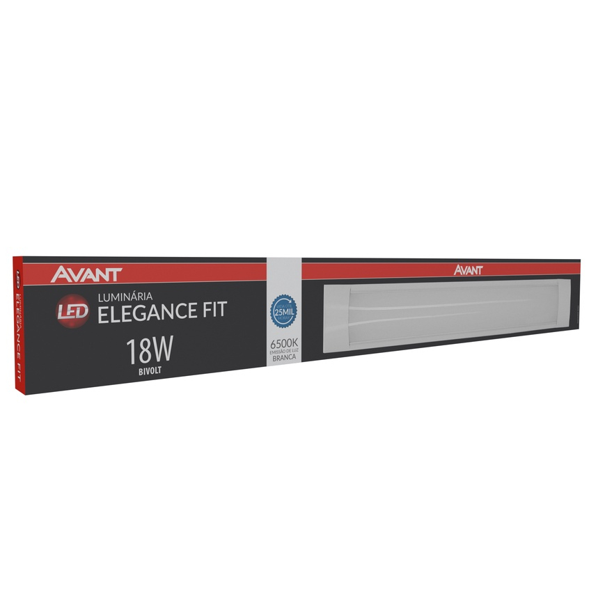 LUMINÁRIA TUBULAR T12 LED SLIM 18W - 36W 50CM - 1M 6500K BIVOLT 110V/220V IP20 - AVANT.