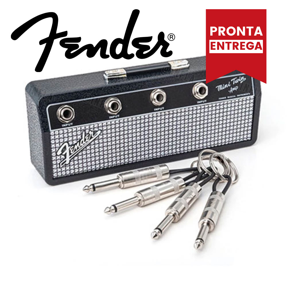 Porta Chaves Chaveiro Amplificador Fender Com 4 Plugs P10