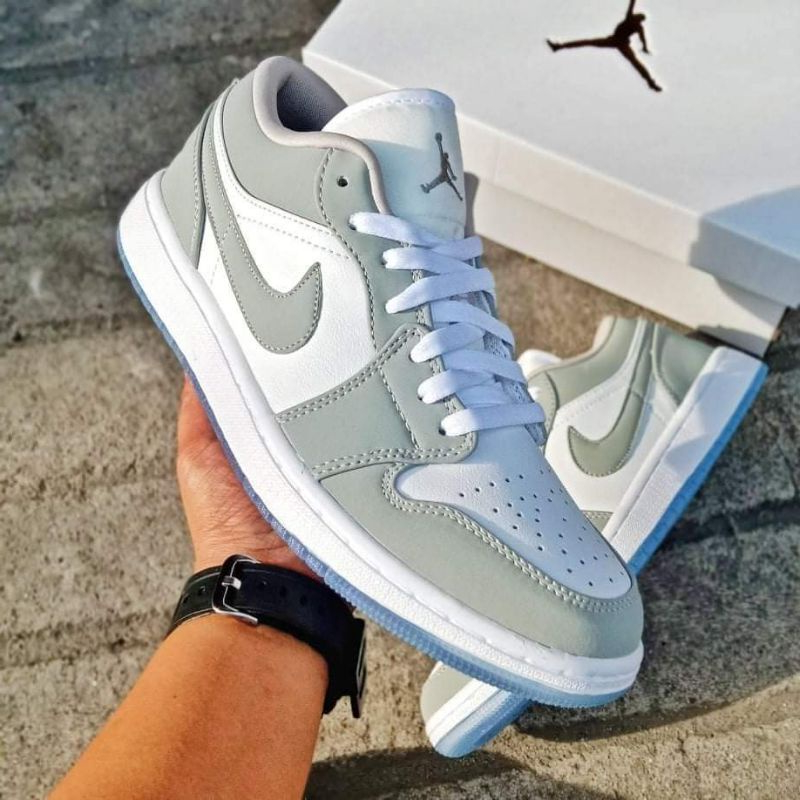 Tênis Nike Air Jordan DUNK 1 Low Style Wolf Grey Edição Limitada 2023 Estiloso Masculino & Feminino Queima de Estoque ! 7.2 V