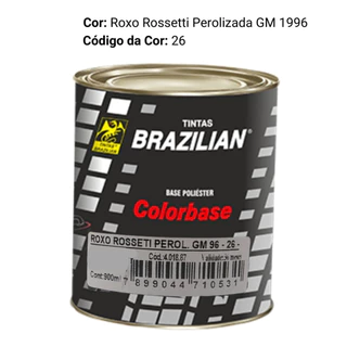 Tinta Automotiva Brazilian Poliéster Roxo Rosseti GM - 1996 - Código da Cor:26 - 900ml