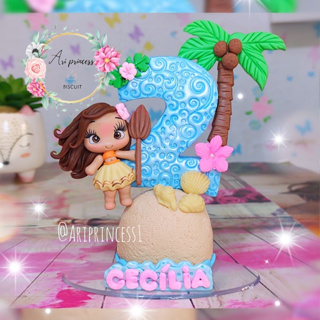 Festa Moana Baby Enfeite Redondo Decoração Mesa Ou Parede