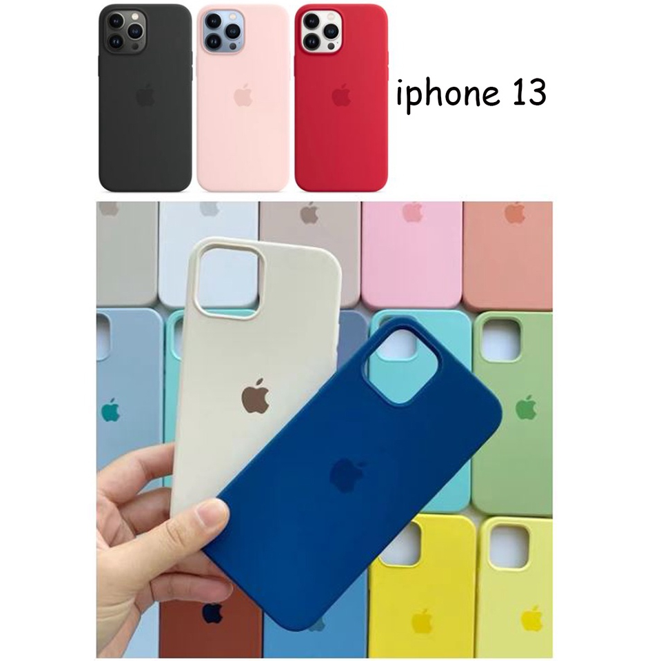 Capa Case Capinha Silicone avendulada IPhone 13 com logo Super macio- pronto entregar otimo qualidade