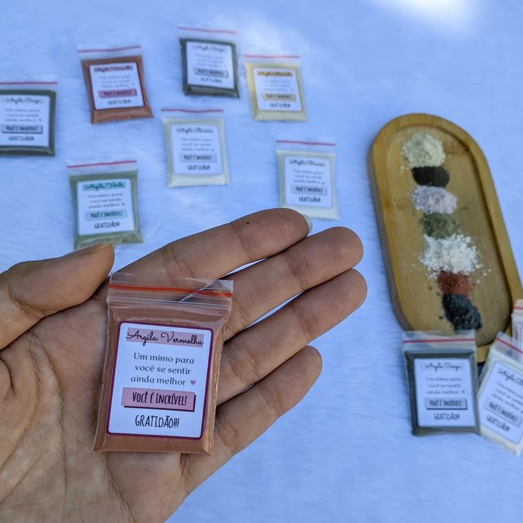 Kit 10 saquinhos de Argila - Mimo para Clientes, lembrancinha - SkinCare