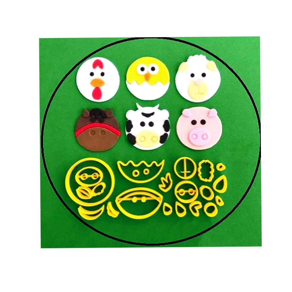 Cortadores Fazendinha 5 cm Para Cupcake E Pirulitos