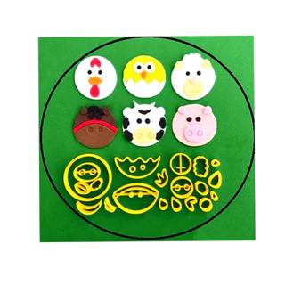 Cortadores Fazendinha 5 cm Para Cupcake E Pirulitos