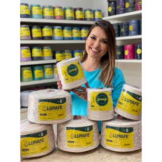 Kit Linha Barbante 1kg Fio 6 Várias Cores 85% Algodão Joka Lumafe 5 e 10 Unidades