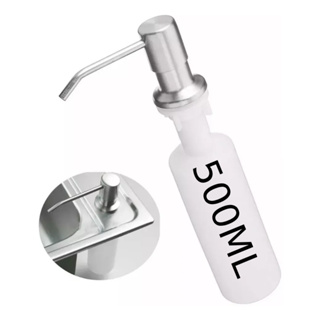 Dispenser Detergente Inox Porta Sabonete Para Banheiro/Cozinha Liquido Embutir 500 ML- Demima