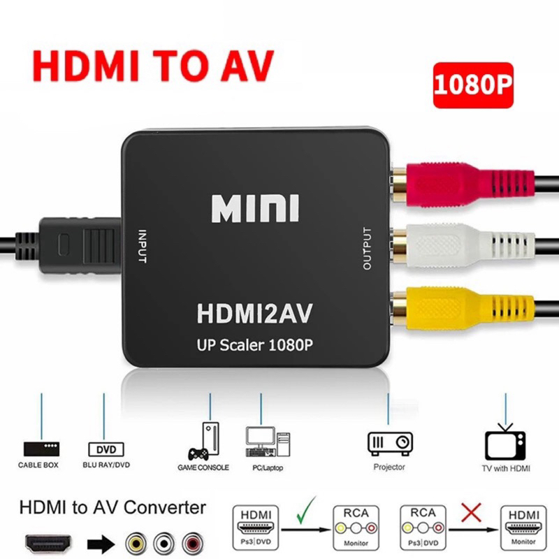 Adaptador de hdmi a av sale