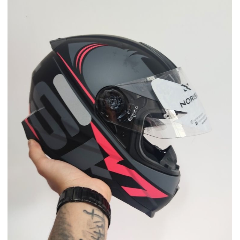 CAPACETE NORISK RAZOR SQUALO VERMELHO | Shopee Brasil
