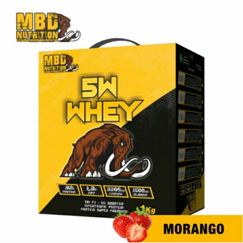Whey Protein 5w MBD Nutrition 1kg (Proteína) envio imediato