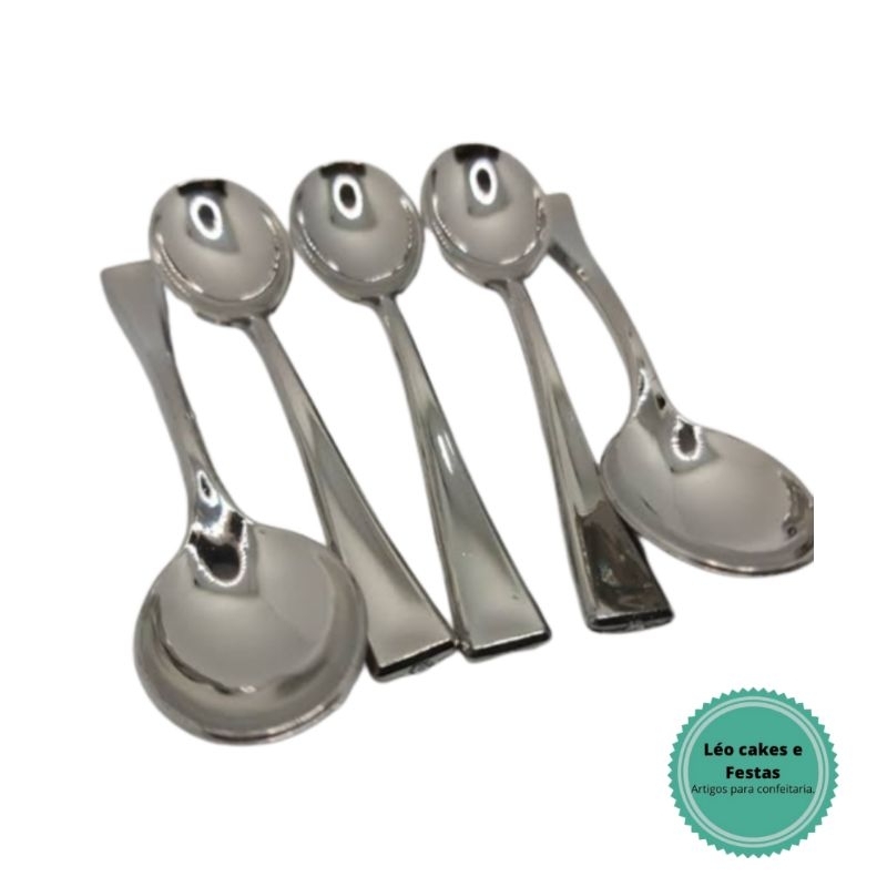 Talher luxo Descartável, mini colher. | Shopee Brasil