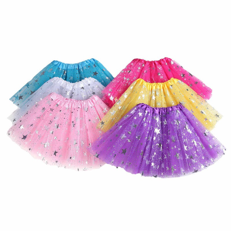 Saia de Tule Estrela Saia Tutu Carnaval Festa e Ballet 40 Cm