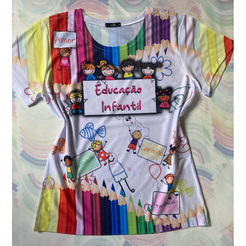 Camiseta Educação Infantil | Shopee Brasil