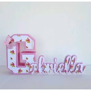letra 3d Personalizada com nome decorativa