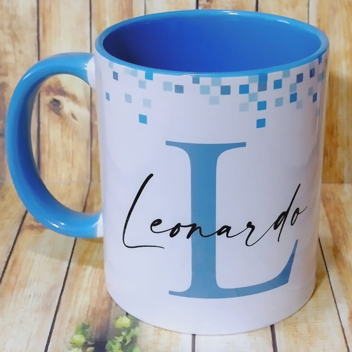 Caneca Inicial e Com seu Nome Personalizada 325ml