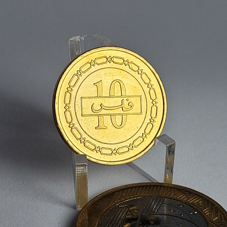 Moeda do Bahrain 10 fils do ano de 2002