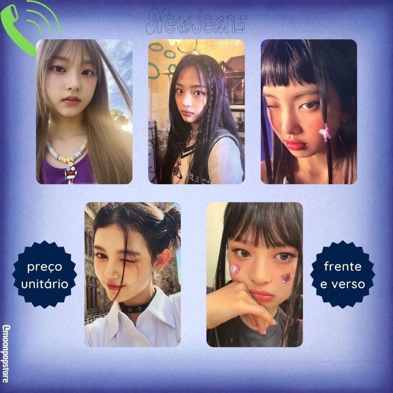 Photocard Kpop New jeans Nwjns - VALOR POR UNIDADE- Fanmade frente