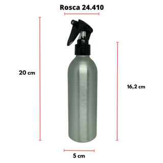 1 Frasco de Alumínio 250ml C/ Mini Gatilho Borrifador